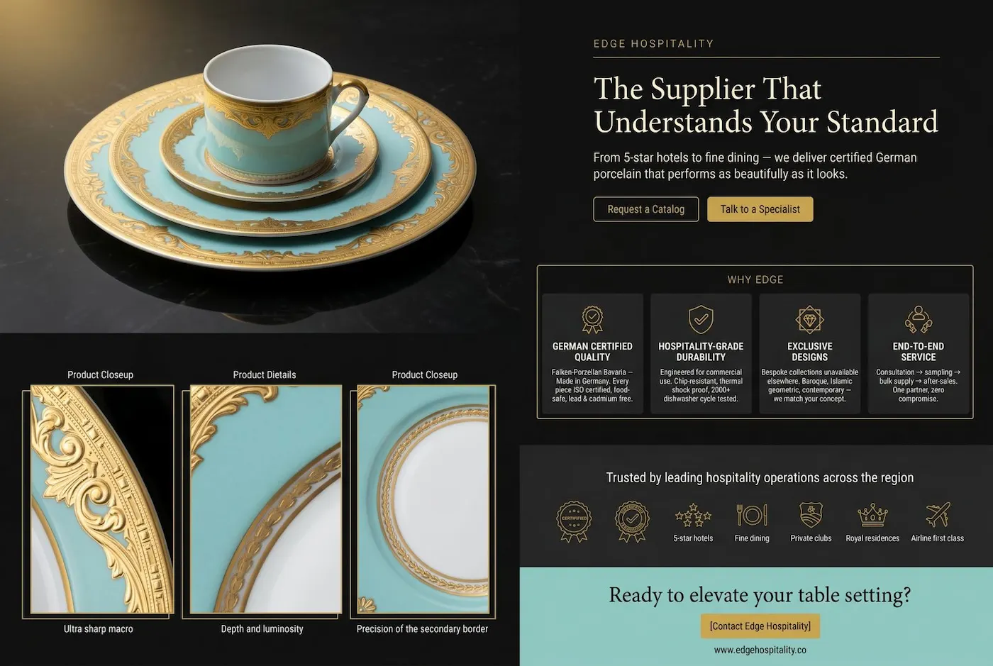 Fine Dining Tableware Hierarchy